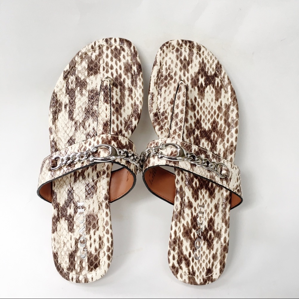 Coach ‘Jaclyn’ Sandal | Python Print | FG3816 Size 7.5 New - Picture 4 of 12